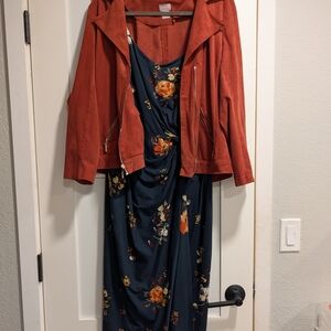 Nine Britton Floral Dress with Rust Jacket